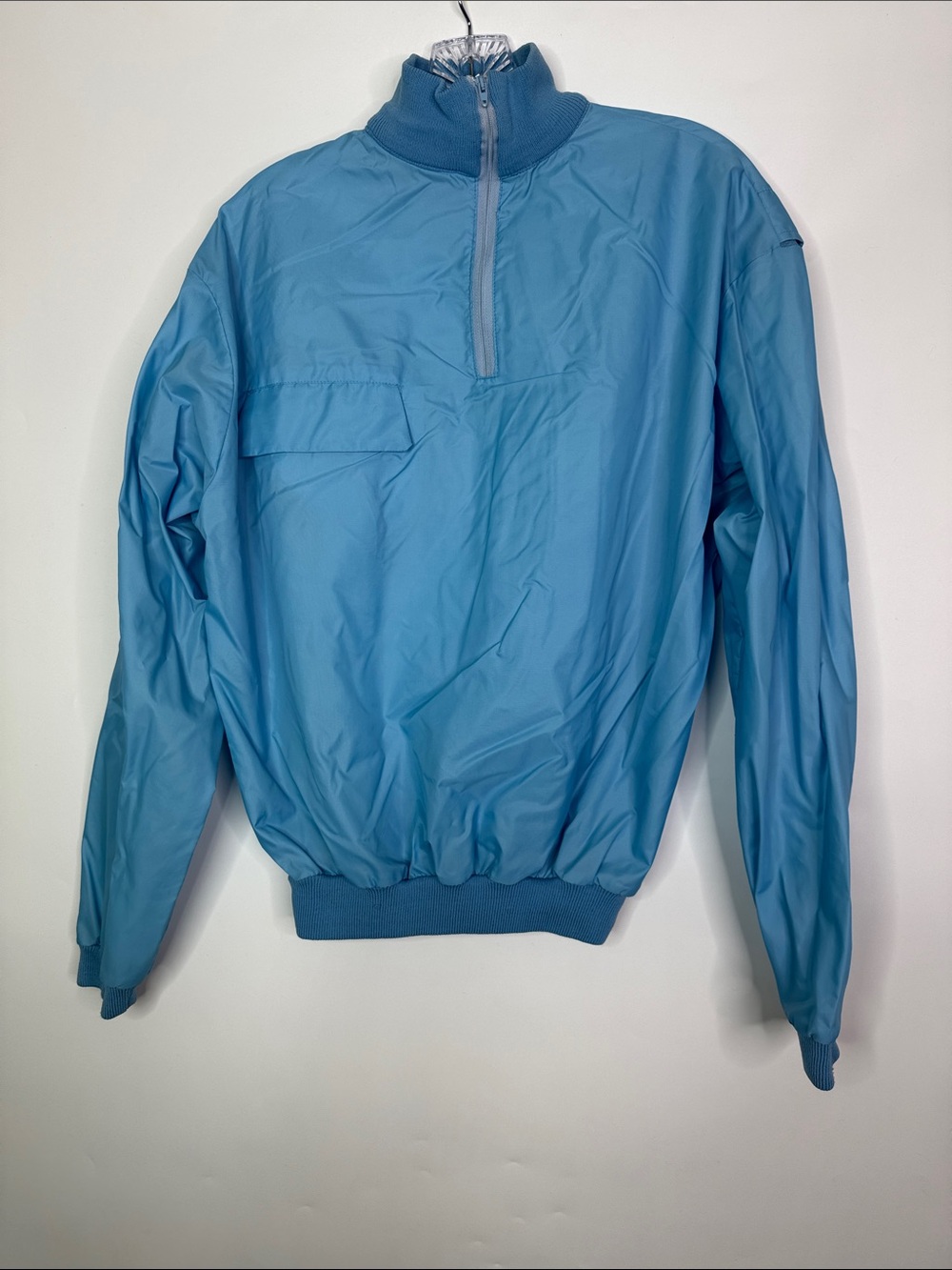 Vintage Birdie Blue Nylon Pullover Windbreaker Jacket 80s Size Medium USA